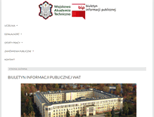 Tablet Screenshot of bip.wat.edu.pl